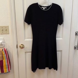 Francesca’s navy ribbed knit dress, M